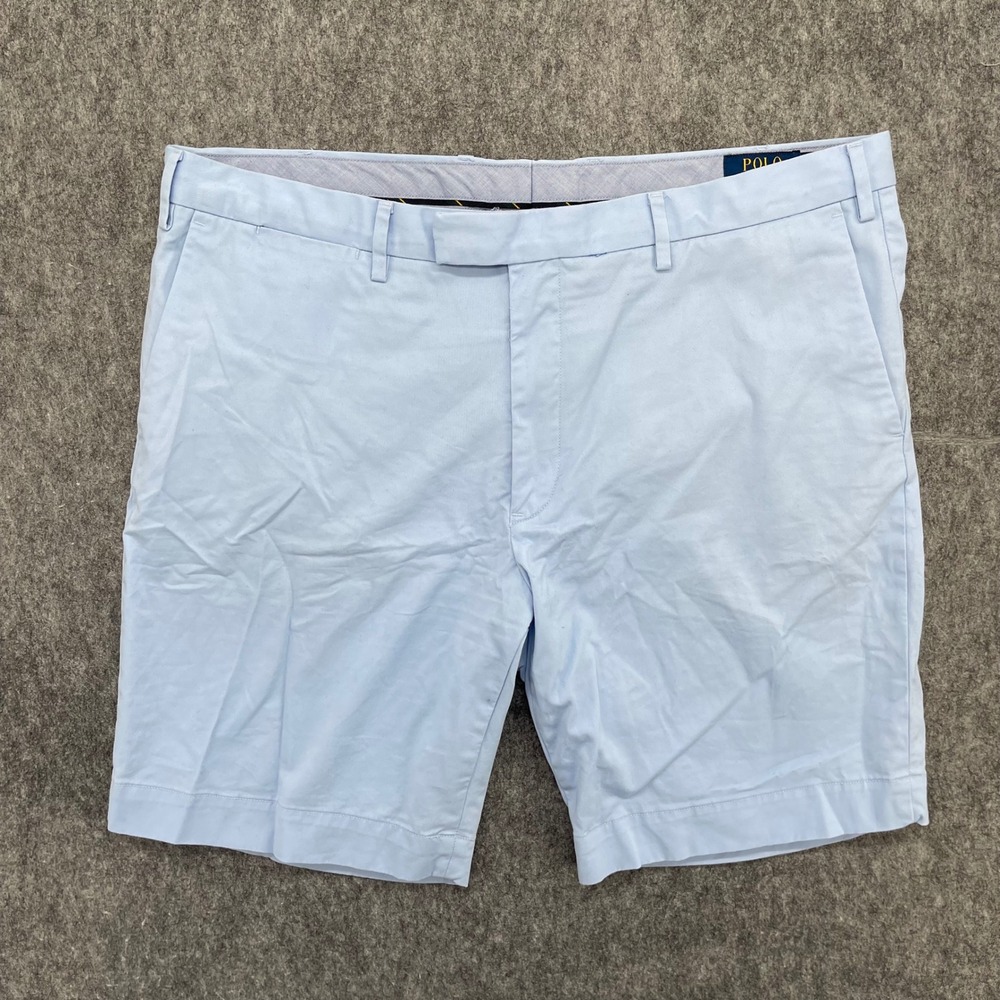 Polo Ralph Lauren Shorts Mens 38 Slim Stretch Chino Light Blue